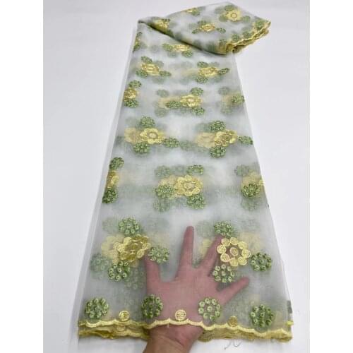 Cheap African Lace Fabric 2021 High Quality Multicolor Lace Fabrics Embroidery French Nigerian Tulle Lace Fabrics For Wedding JY