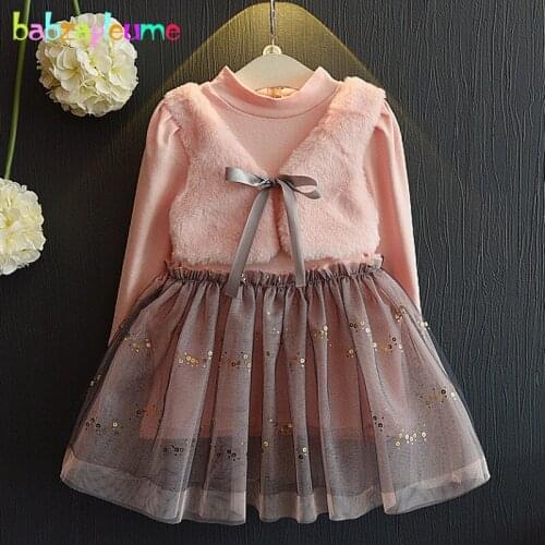 2-6Years/Spring Autumn Baby Girls Dress Cute Pink Lace Tutu Princess Dresses Costumes For Kids Clothes Children Clothing BC1188