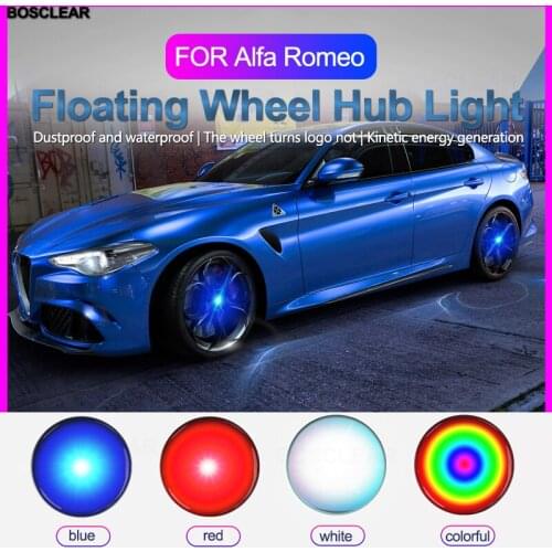 For Alfa Romeo 159 147 Giulietta Spider GT Hub Led Lights Cap Car Floating Illumination Car Wheel Center Covers Caps Led Light
