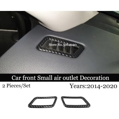 For Nissan Qashqai J11 Rogue 2014-2020 ABS Carbon fiber Car Dashboard Air Conditioner Outlet AC Vent Cover Trim Accessories 2pcs