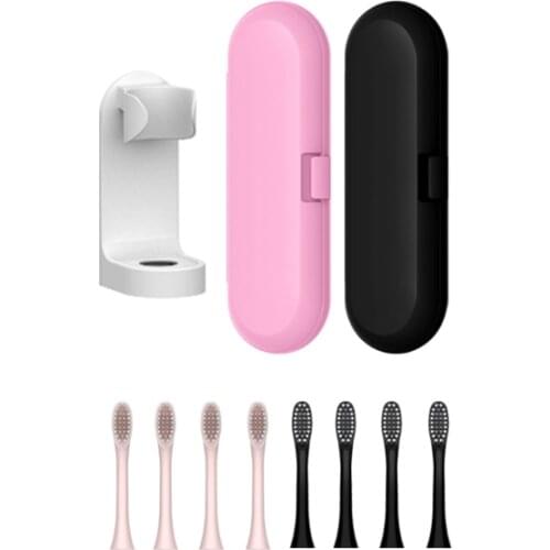JAVEMAY X-3 Electric Toothbrush Head Tooth Brush Replacement Heads+Travel Case+Toothbrush Holder