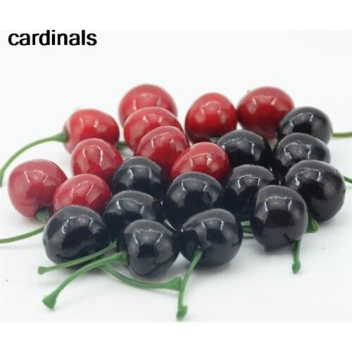 20pcs Artificial Fake Fruits and Vegetables Foam Red Cherry For Wedding Decoration Scrapbooking Simulation Fake Flowers
