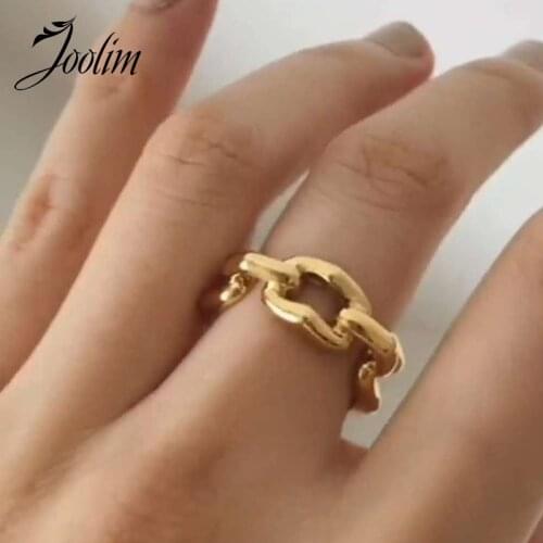 Joolim High End Chunky Stainless Steel Rings for Women