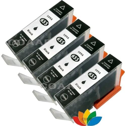 4 Black ink Cartridge for Compatible HP 655 655XL Deskjet 4615 3520 3525 4620 4625 5525 6520 6525 e-All-in-One Printer