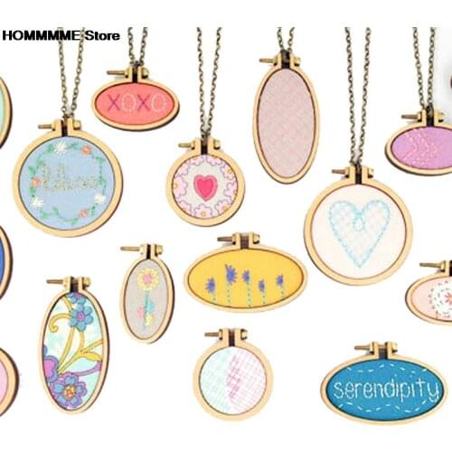 Round Wood Frame Cross Stitch Fix Frame Embroidery Hoop Circle Craft Picture Home Ornament Decor