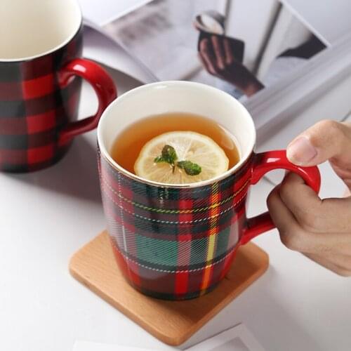 Scottish style couple mug large capacity mug ceramic creative mug teacup coffee cup milk flower tea cup gift tazas