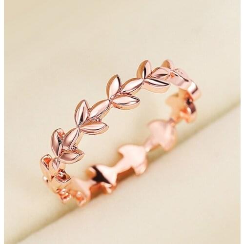 Fashion Fresh Style Leaves Shaped Ring For Women Dance Party Delicate Female Accessories Versatile Statement Jewelry Bulk