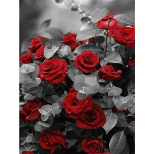 Flower DIY Cross Stitch Embroidery 11CT Kits Needlework Craft Set Cotton Thread Printed Canvas Home Decoration New Design Sale