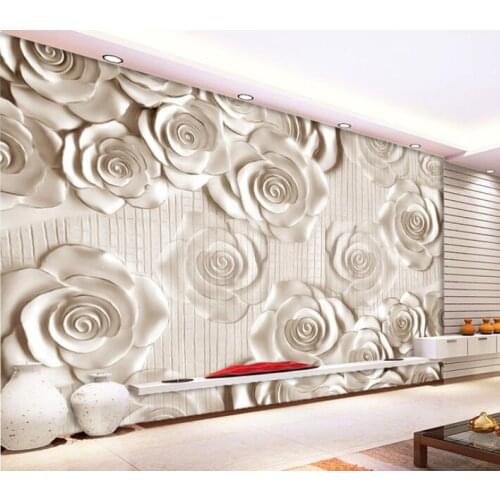 3d wallpaper custom mural non-woven Wall stickers 3 d anaglyph stereoscopic mural background rose 3d wall murals wall paper