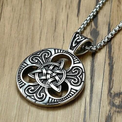 New Retro Viking Celtic Knot Pattern Amulet Pendant Mens Punk Rock Party Jewelry