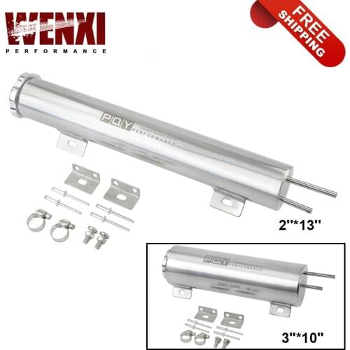 3"x10" 2"x13" Stainless Steel Radiator Overflow Tank Bottle Catch Can Car Modification Radiator Cooling Accessories