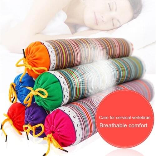 Cervical Care Pillow Wormwood Padding Neck Cushion Support Pain Relief Protector