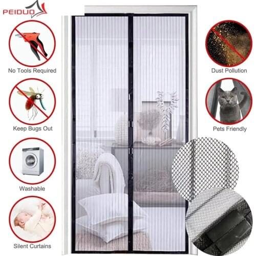 The New Summer Anti Mosquito Insect Fly Bug Curtains Net Automatic Closing Door Screen Kitchen Curtains Ployester Fiber Curtains
