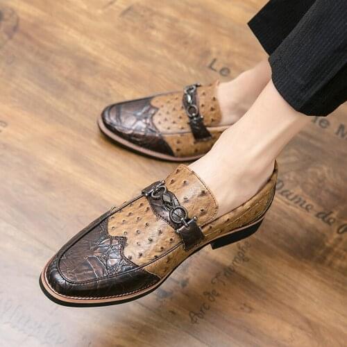 Fashion Designer Men Loafers Large Size Casual Leather Shoes for Men Retro Elegant Leisure Business Shoes Formal Party Footwear