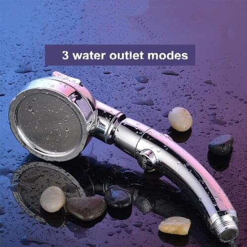 Universal 360 Rotating Three Adjustable Sprayer Shower Head Water Saving with On/Off Switch High Pressure Bathroom Accessories