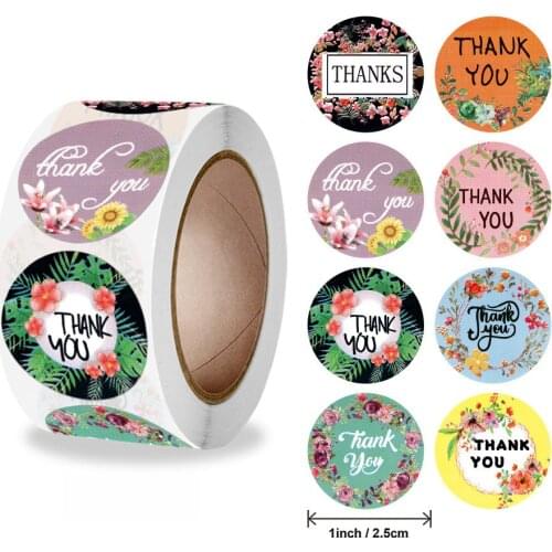 50-500pcs Thank You for Your Order Sticker 1 Inch DIY Handmade decor Thank you sticker Label for gift package Stationery Sticker