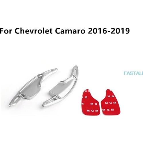 For Chevrolet Camaro 2016-2019 silver steering wheel shifter paddle decoration replacement high quality durable Free shipping