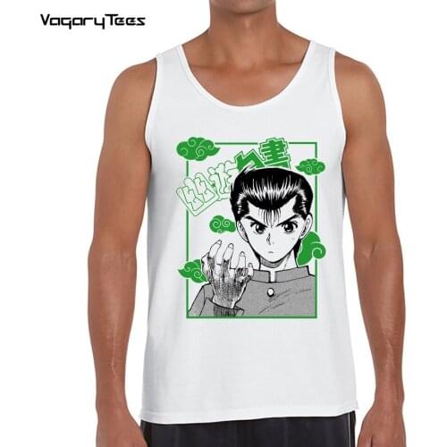 JAPAN manga yu yu hakusho Funny Cartoon Tank-top men Harajuku Ullzang 90s Vest Aesthetic Japanese Anime Top Homme