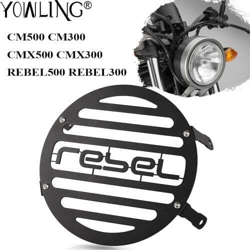 Motorcycle Front Headlight Protector Cover Grill HeadLight Guard FOR HONDA REBEL500 REBEL300 CM500 CM300 CMX500 CMX300 2020-2021