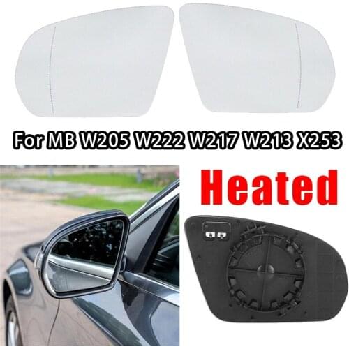 Pair Wing Mirror Rearview Mirror Glass Heated for Mercedes-Benz C,E,S,GLC Class W205 W222 W217 W213 C238 2013-2021