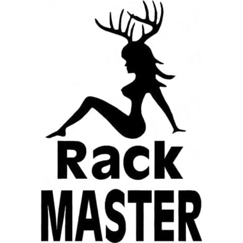 10cm*14.8cm Sexy Girl Vinyl Rack Master Hunting Body Decal Sticker C5-1752