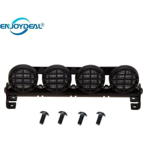 105MM Multi-function Alloy RC Car Light BarLed Roof Lamp Lights 4 Spotlights Suit For 1:10 Scale Remote Control Truck Decorat F5