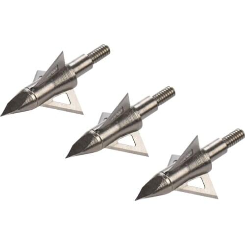 12Pcs Broadhead 100 125 Grain Hunting Arrow Head 3 Blades 8.8mm Archery Bow Outdoor Target Hunting Beast Free Shipping