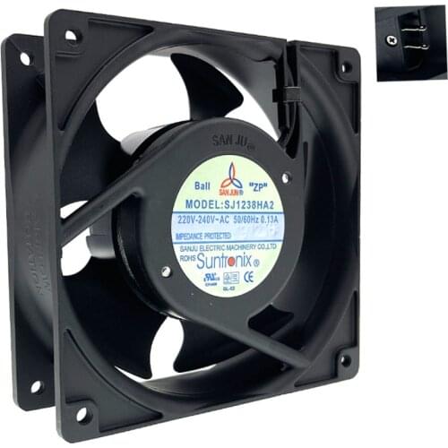 220V Fan Metal NEW Suntronix SANJUN SJ1238HA2 120mm 12cm 12038 220V 240V 0.13A 12038 Metal Fan Leaf Impeller Axial Cooling Fan