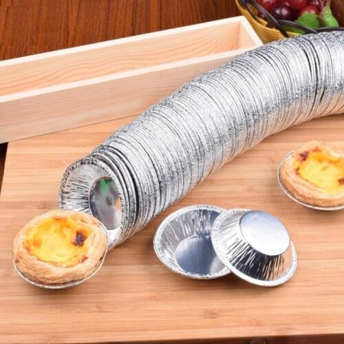 250pcs/set Baking Mold Cookie Muffin Egg Tart Fresh Disposable Good Tin Foil Cake Cup Round Aluminum Foil Portuguese Egg E11657