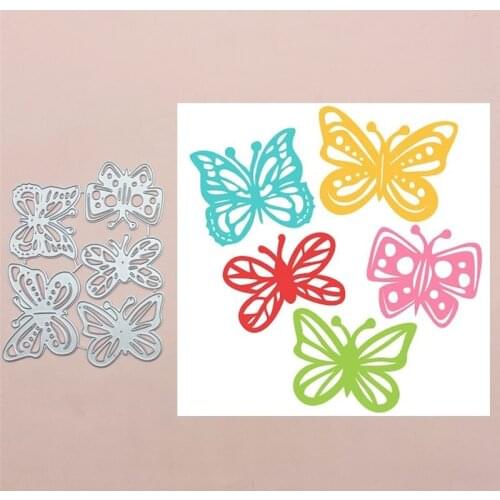5Pcs Butterfly Bee Metal Cut Dies Stencils for Scrapbooking Stamp/Photo Album Decorative Embossing DIY Paper Cards