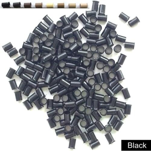 HARMONY 8000 Pieces 4.0x3.6x6mm NO Flat End Copper Micro Rings Euro Copper Tubes for I tip Hair Extensions 8 colors