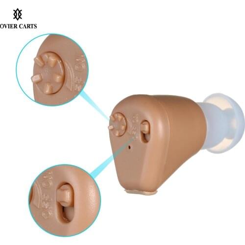 AXON Rechargeable Hearing Aid Personal Sound Amplifier (Fits Both Ears) Noise Reduction with 4 Earplugs for Adults Elder Seniors