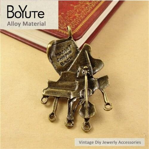 BoYuTe (20 Pieces/Lot) 31*55MM Vintage Diy Accessories Parts Material Antique Bronze Diy Connector Piano Sets for Jewelry Making