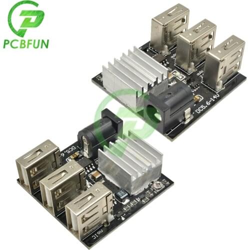 DC-DC 9V/12V To 5V 8A USB Power Bank Step-Down Boost Module Power Supply Adjustable Converter Module MiNi 3 USB Charging Module