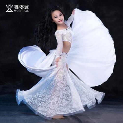 Hot Sale New Oriental Dance Costumes Wuchieal kids girls Belly Dance Costume top+skirt suits performance Clothes RT159