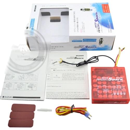 HOT!!! HIGH QUALITY Universal Mega RAIZIN spark /RAIZIN Volt Stabilizer / With Ground Wires Digisplay and LED display Red colors