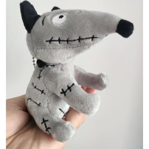 Disney Tim Burton Frankenweenie 10cm Plush Sparky Dog Plush Toy key chanis