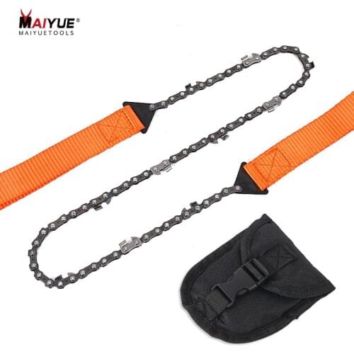 MAIYUE Pocket Folding Hand Saw Chain for Camping, Hunting, Tree Cutting or Emergency Kit Hand Zipper Saw Garden Saw Wire Saw