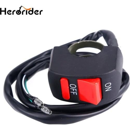 Herorider Motorbike motorcycle switch Handlebar Switch Button ON-OFF For 12v U5 Headlight LED Light Spotlight Accessories