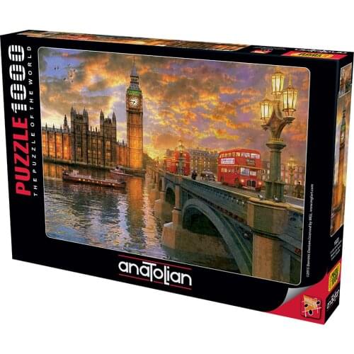 London Sunset Dominic Davison 1000 Piece Jigsaw Puzzle Paper Jigsaw Puzzle Educational Mind Intelligence Game Decoration Table Gift 66x48
