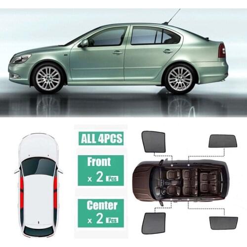 Side Windows Magnetic Sun Shade UV Protection Ray Blocking Mesh Visor Fit For Skoda Octavia 2008-2014