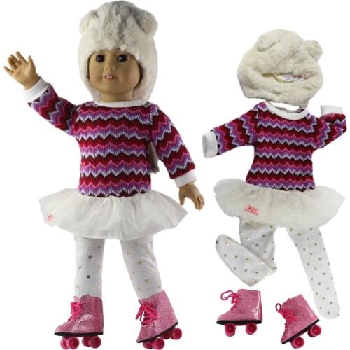 Fashion Doll Clothes Set Toy Clothing Outfit for 18" American Doll Casual Clothes Many Style for Choice A023