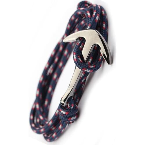 Charm-Anchor Bracelets Men Survival Rope Chain Friendship Bracelet Men And Women Jewelry