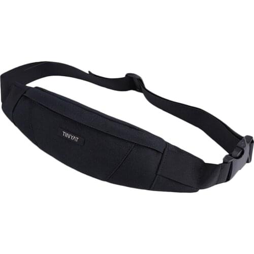TINYAT Men Waist Bag Pack Purse Waterproof Canvas Travel Phone Belt Bag Pouch For Men Women Casual Shoulder Fanny Pack Hip Pack