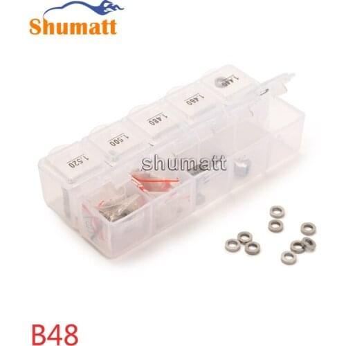Common Rail Injector Shims for Injectors Steel Adjusting Shim Gasket B48 100pcs Thickness Size 1.38mm-1.56mm
