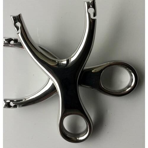 Big Power Stainless Steel Outdoor Slingshot High Precision Shooting Traditional Rubber Band Slingshots for Hunting Catapult