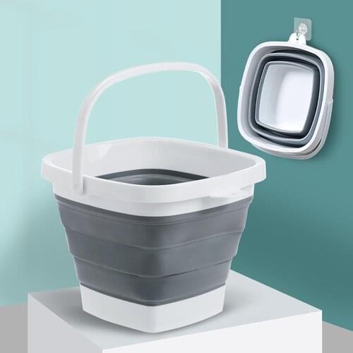 Folding Wash Basin with Handle Portable Sink Bucket Washbasin Plastic Foldable Foot Basin Travel Outdoor Camp Car Washing Basins