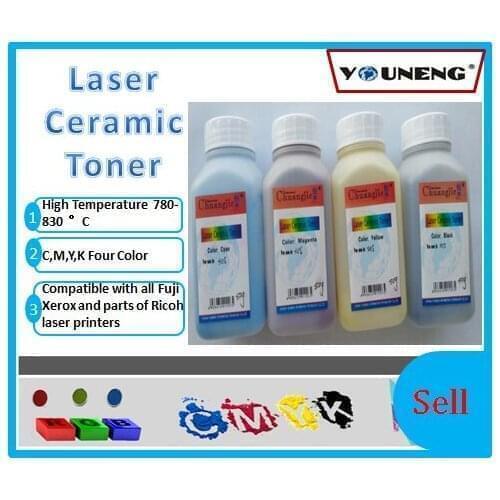 Compatible ceramic toner powder for Ricoh spc430 spc440 2500 High temperature Vitrotype ceramic powder ,CMYK 50g/color 200g/lot