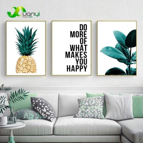 Modern Leaf Nordic Canvas Art Painting Home Decor Nordic Plant Poster Cactus Wall Picture For Bedroom Living Room Decor Unframed