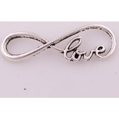 Vintage Style Jewelry Necklace Pendant Unisex Eight Shape With LOVE Letter Chaem Zinc Alloy Material Provide Dropshipping